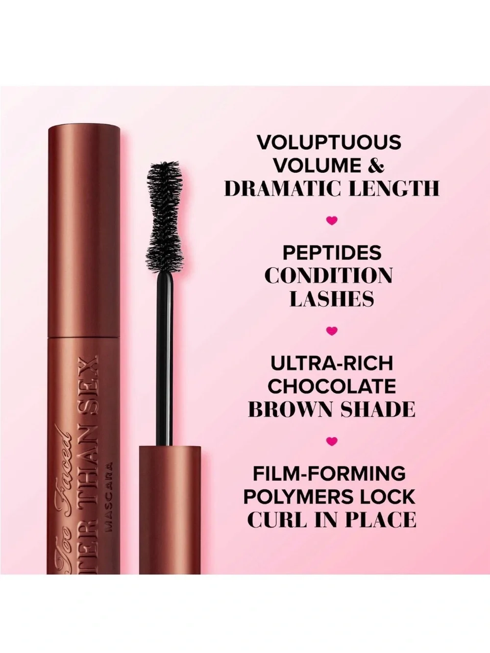 Too Faced Better Than Sex BROWN Mascara Full Size Brand New in Box Authentic